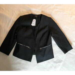 NWT EXPRESS blazer women Washable Black SZ12 US4 bust36